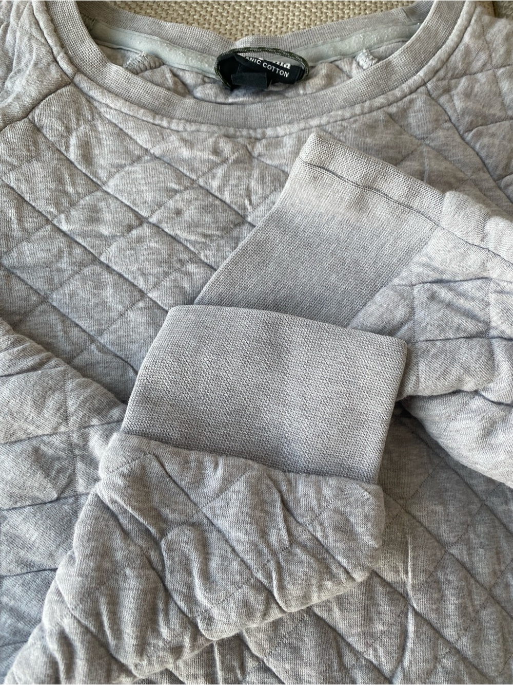 Patagonia Quilted Crewneck Sweatshirt - Light Heather Gray - Picture 2 of 10